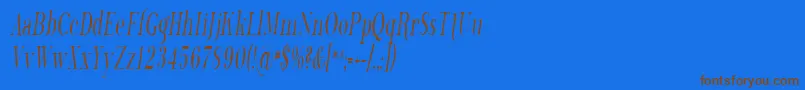 Sfphosphorustrichloride Font – Brown Fonts on Blue Background