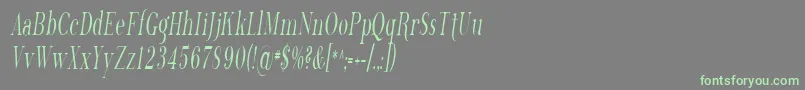 Sfphosphorustrichloride Font – Green Fonts on Gray Background