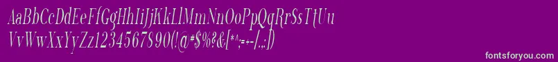 Sfphosphorustrichloride Font – Green Fonts on Purple Background