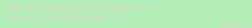 Sfphosphorustrichloride Font – Pink Fonts on Green Background
