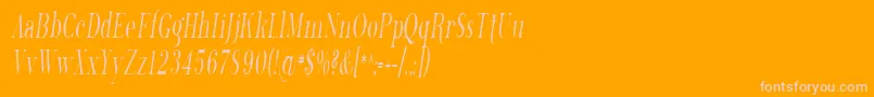 Sfphosphorustrichloride Font – Pink Fonts on Orange Background