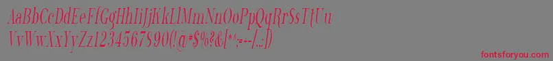 Sfphosphorustrichloride Font – Red Fonts on Gray Background