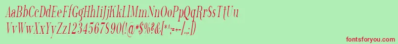 Sfphosphorustrichloride Font – Red Fonts on Green Background