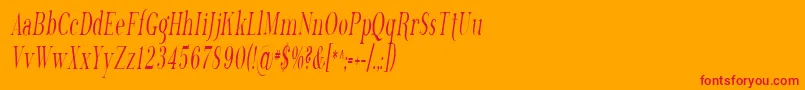 Sfphosphorustrichloride Font – Red Fonts on Orange Background