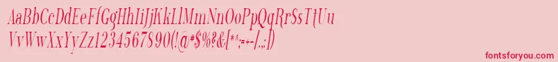 Sfphosphorustrichloride Font – Red Fonts on Pink Background