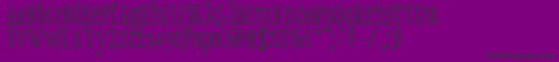 Police Quickie – polices noires sur fond violet