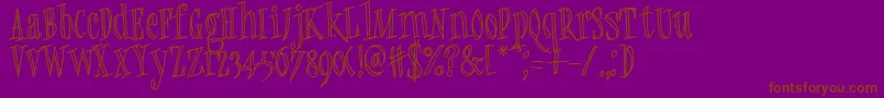 Quickie Font – Brown Fonts on Purple Background