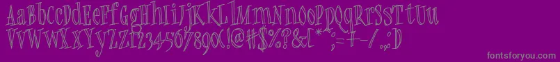 Quickie Font – Gray Fonts on Purple Background