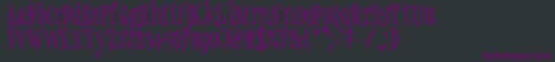 Quickie Font – Purple Fonts on Black Background