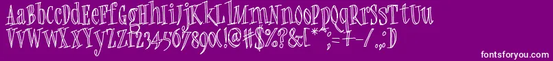 Шрифт Quickie – белые шрифты на фиолетовом фоне