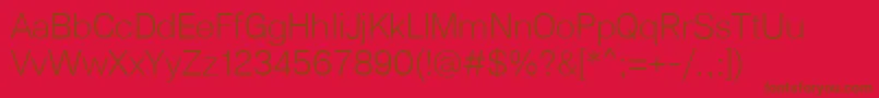 Police Lunchtype22Light – polices brunes sur fond rouge