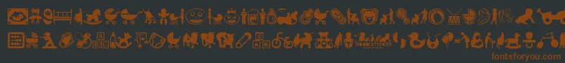 BabyIcons Font – Brown Fonts on Black Background