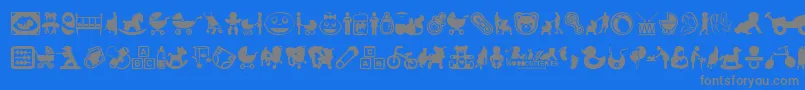 BabyIcons Font – Gray Fonts on Blue Background