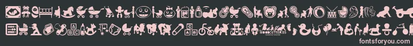 BabyIcons Font – Pink Fonts on Black Background
