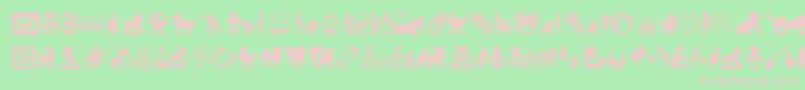 BabyIcons Font – Pink Fonts on Green Background