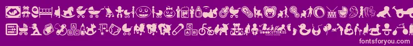 BabyIcons Font – Pink Fonts on Purple Background