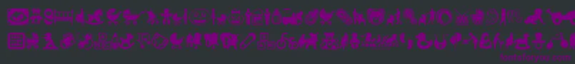 BabyIcons Font – Purple Fonts on Black Background