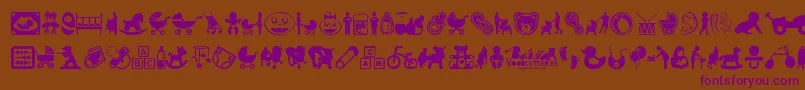 BabyIcons Font – Purple Fonts on Brown Background