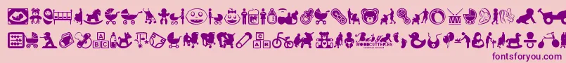 BabyIcons Font – Purple Fonts on Pink Background