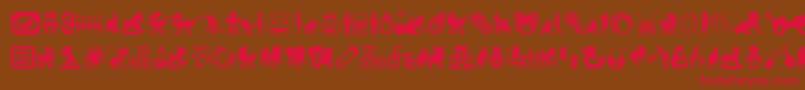 BabyIcons Font – Red Fonts on Brown Background