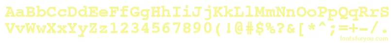 Шрифт NtcouriervkCyrillicBoldoblique – жёлтые шрифты