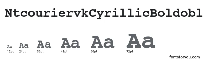 Размеры шрифта NtcouriervkCyrillicBoldoblique