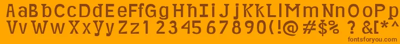 Minikin Font – Brown Fonts on Orange Background