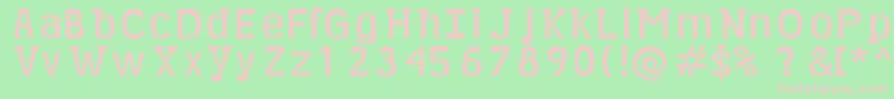 Minikin Font – Pink Fonts on Green Background