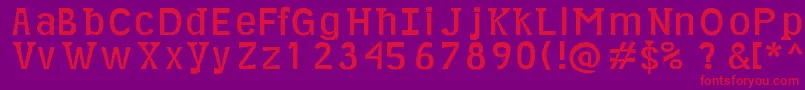 Minikin Font – Red Fonts on Purple Background