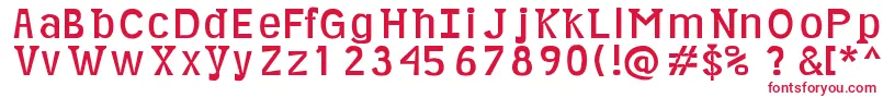 Minikin Font – Red Fonts on White Background