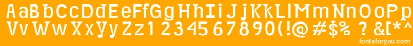 フォントMinikin – オレンジの背景に白い文字