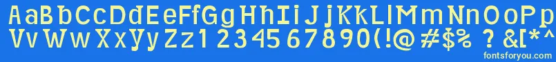 Minikin Font – Yellow Fonts on Blue Background