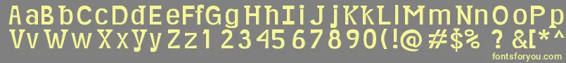 Minikin Font – Yellow Fonts on Gray Background