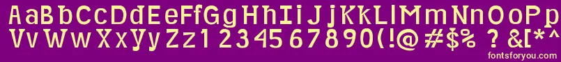 Minikin Font – Yellow Fonts on Purple Background