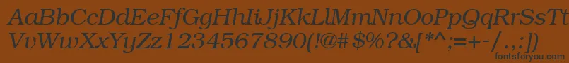 BookmanattItalic Font – Black Fonts on Brown Background