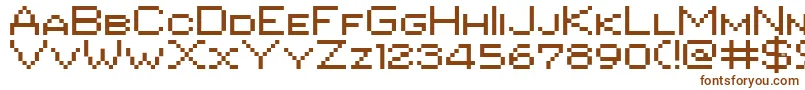 Pixgothic7shareware Font – Brown Fonts on White Background