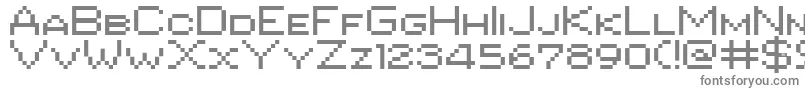 フォントPixgothic7shareware – 白い背景に灰色の文字