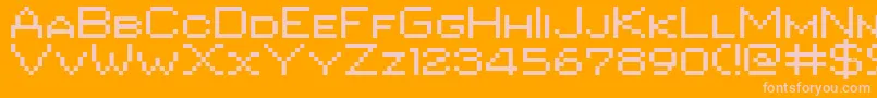 Pixgothic7shareware Font – Pink Fonts on Orange Background