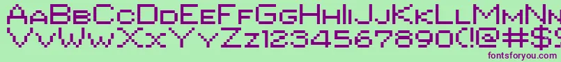 Pixgothic7shareware Font – Purple Fonts on Green Background