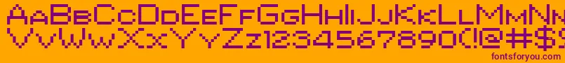 Pixgothic7shareware Font – Purple Fonts on Orange Background