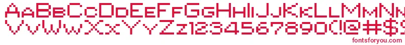 Pixgothic7shareware Font – Red Fonts on White Background