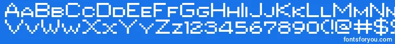 Pixgothic7shareware Font – White Fonts on Blue Background