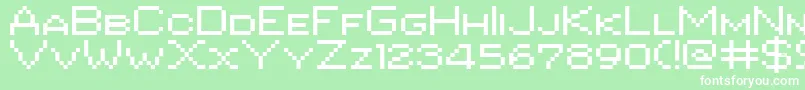 Pixgothic7shareware Font – White Fonts on Green Background