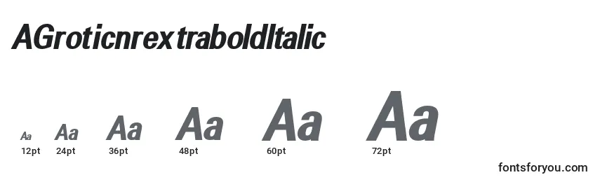 AGroticnrextraboldItalic Font Sizes