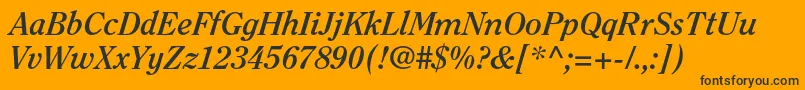 ClearfacestdBolditalic Font – Black Fonts on Orange Background