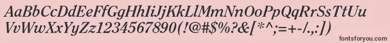 ClearfacestdBolditalic Font – Black Fonts on Pink Background