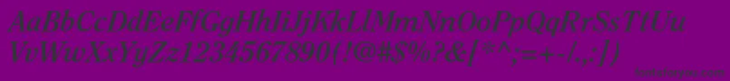 ClearfacestdBolditalic Font – Black Fonts on Purple Background