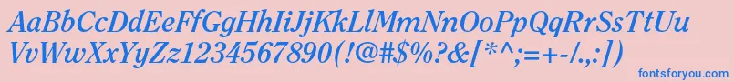 Шрифт ClearfacestdBolditalic – синие шрифты на розовом фоне