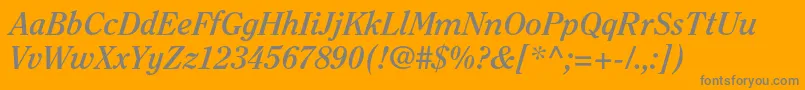 ClearfacestdBolditalic Font – Gray Fonts on Orange Background