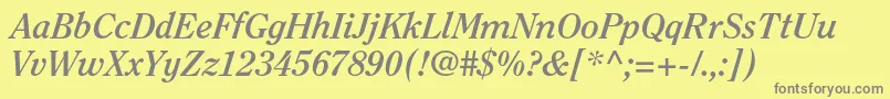 ClearfacestdBolditalic Font – Gray Fonts on Yellow Background